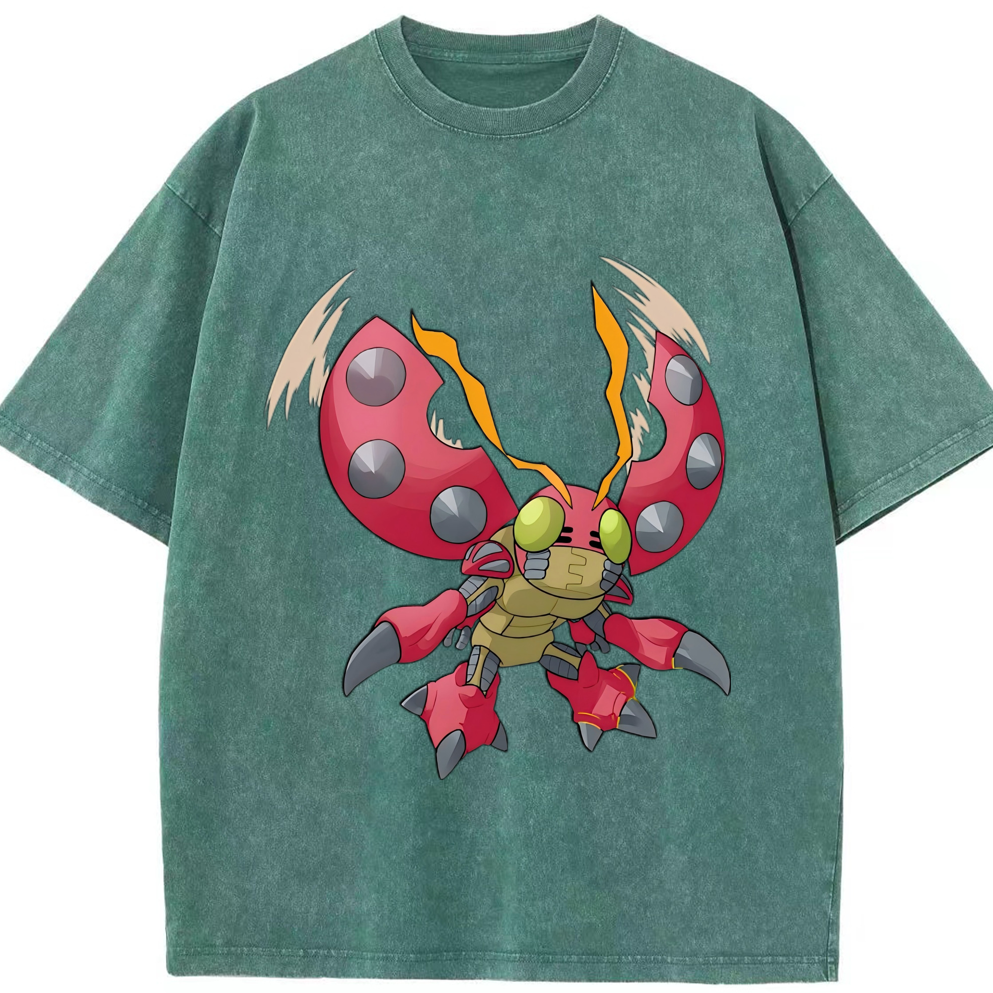 （画像用） Digimon デジタルモンスター/デジモン 綿100% ヴィンテージ風 半袖Tシャツ（フロントプリント）